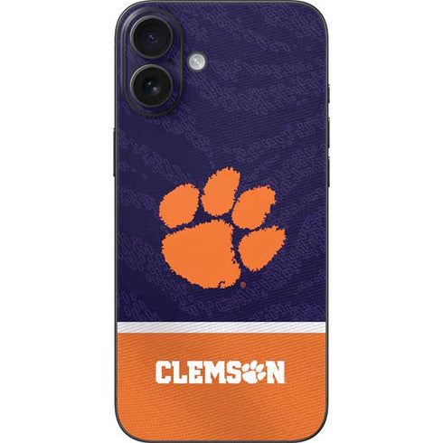 Clemson University Paw Logo iPhone 16 Plus Skin